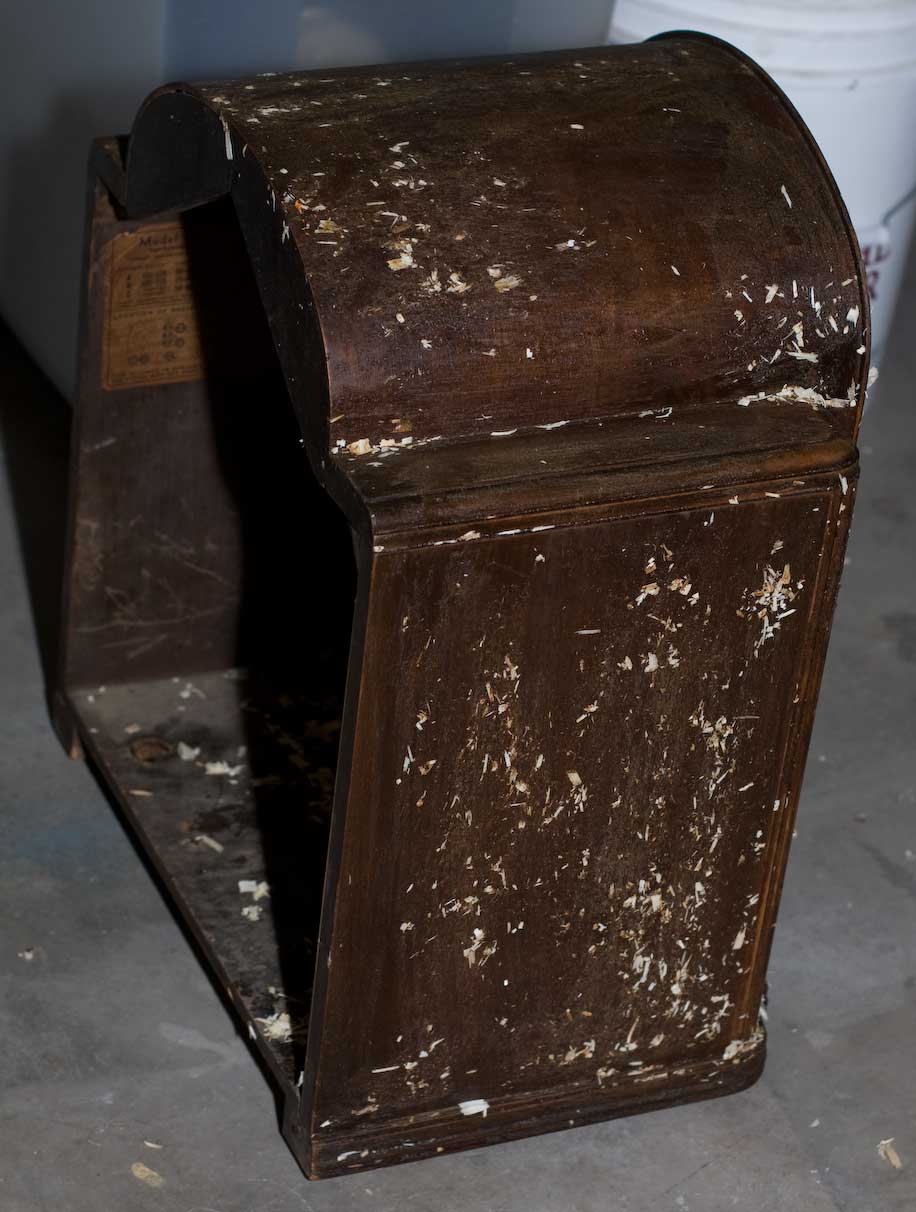 RCA 128 cabinet - tarred & feathered